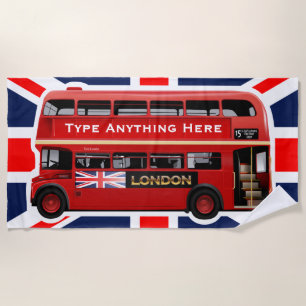 Toalha De Praia O ônibus vermelho de Londres