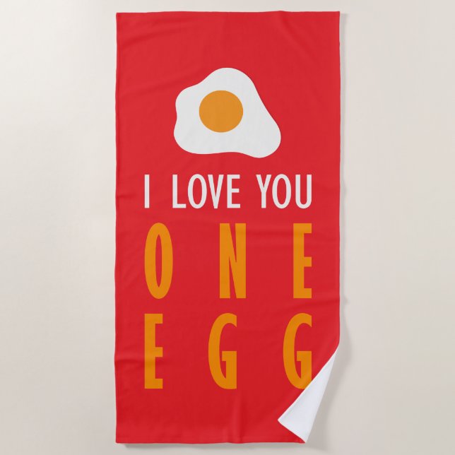 Toalha De Praia O quiero un huevo (Frente)