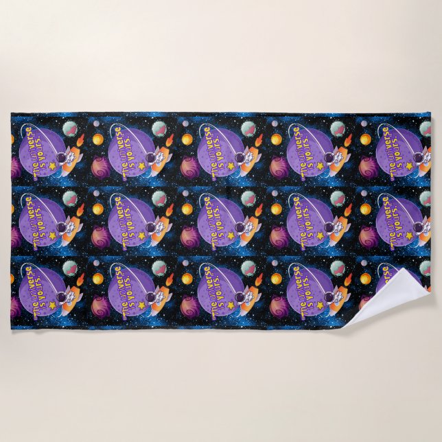 TOALHA DE PRAIA O UNIVERSO É SEU (Frente)