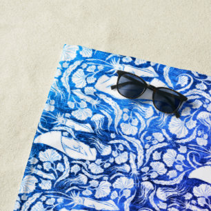 Toalha De Praia Ocean Life Manta Ray Monograma Beach Towel