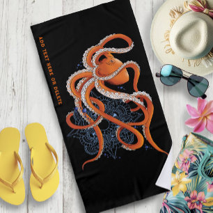 Toalha De Praia Octopus Orage Mandala Blue