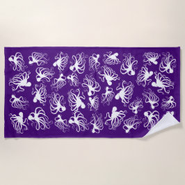 Toalha De Praia Octopus roxo - Beach Towel