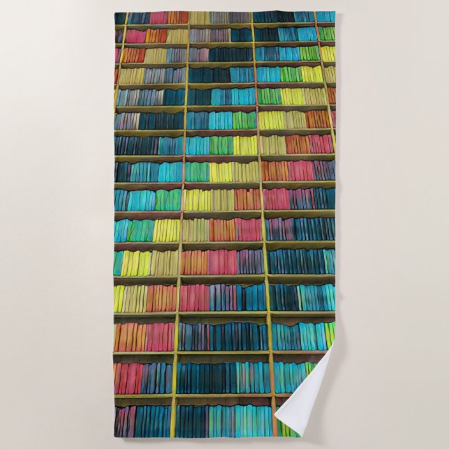 Toalha De Praia Oferta de Amantes de Biblioteca (Frente)