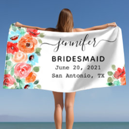 Toalha De Praia Oferta de Bridesmaid da festa de solteira, Persona