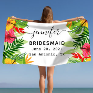 Toalha De Praia Oferta de Bridesmaid Personalizada, Bachelorette P