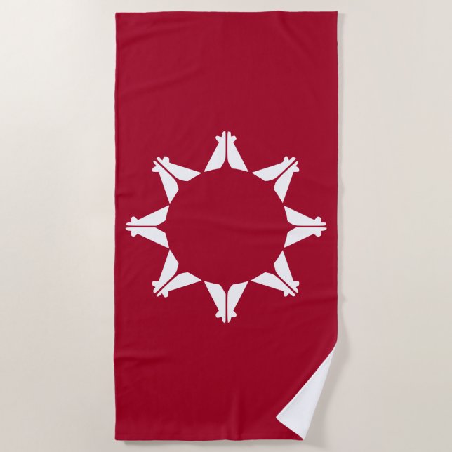 Toalha De Praia Oglala Lakota Sioux Flag (Frente)