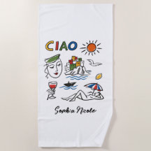 Olá! Costa Amalfitana Italiana Nome Personalizado 