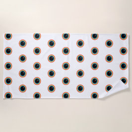 Toalha De Praia Olhos Arco-Íris Legais