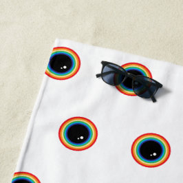 Toalha De Praia Olhos Arco-Íris Legais