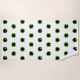 Toalha De Praia Olhos Verdes Engraçados