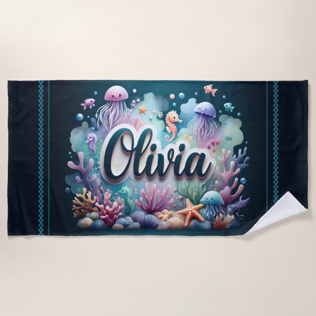 Toalha De Praia Olivia Ocean Adventure Beach Towel (Frente)