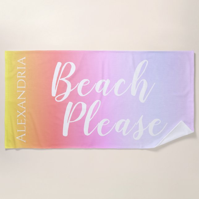 Toalha De Praia Ombre Personalizado (Frente)