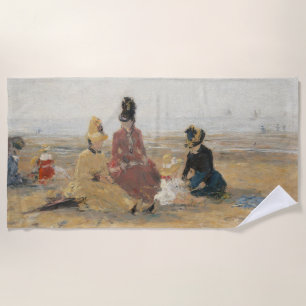Toalha De Praia On the Beach Trouville 1887, por Eugene Boudin
