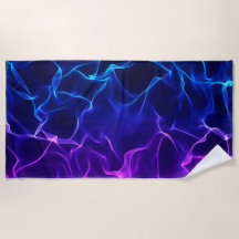 Ondas Abstrato elegantes - azul e roxo -