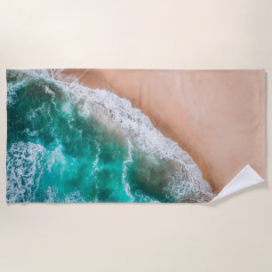 Toalha De Praia Ondas na Praia Arenosa