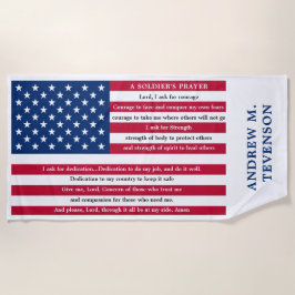 Toalha De Praia Orador Soldado Personalizado EUA Bandeira American