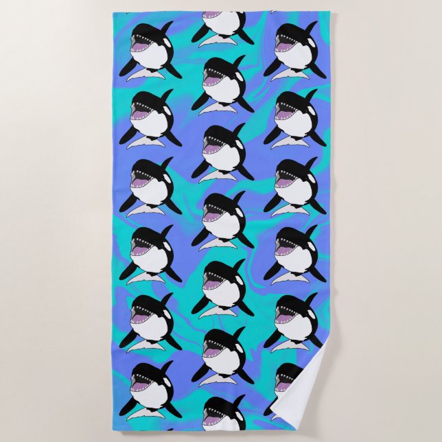 Toalha De Praia Orca Killer Whale (Frente)