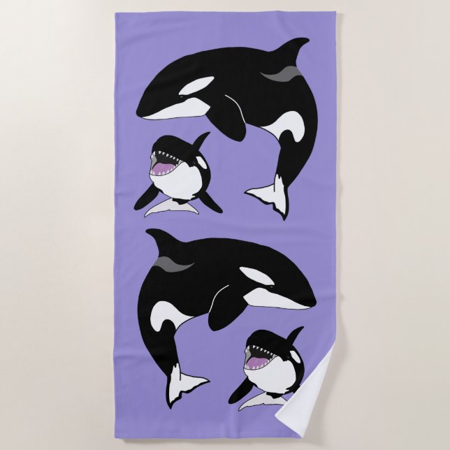 Toalha De Praia Orca Killer Whale (Frente)