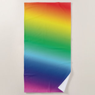 Toalha De Praia Orgulho lgbtq lgbt cores arco-íris padrão