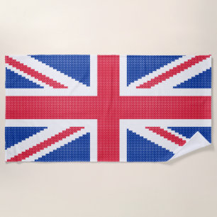 Toalha De Praia Original cross-stitch design Union Jack