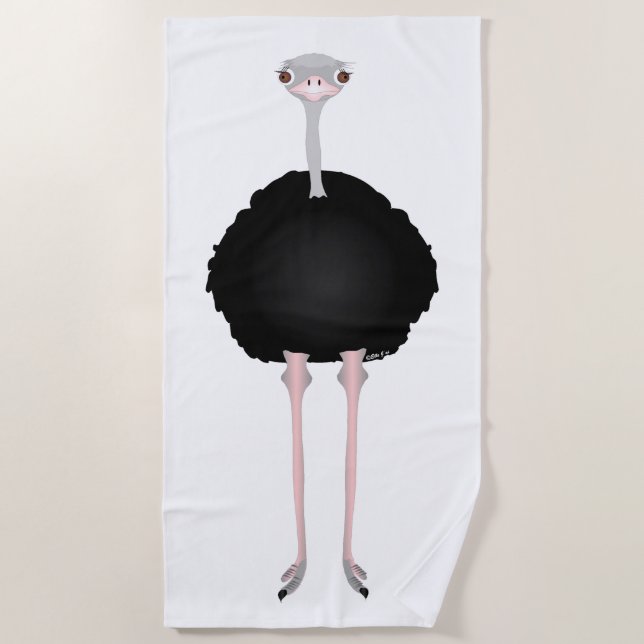 Toalha De Praia Ostrich Beach Towel (Frente)