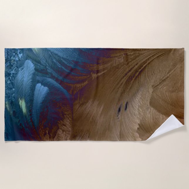 Toalha De Praia Ouro azul (Frente)