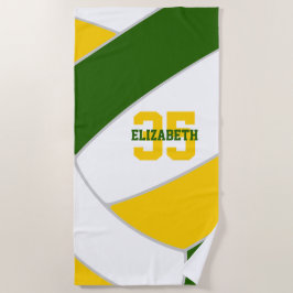 Toalha De Praia Ouro verde ou QUALQUER cor vôlei personalizada