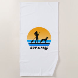 Toalha De Praia Paddleboard SUP & Mal Life Malinois Standup