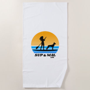 Toalha De Praia Paddleboard SUP & Mal Life Malinois Standup