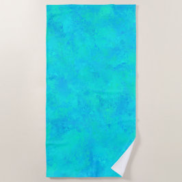 Toalha De Praia Padrão Abstrato Azul Turquesa