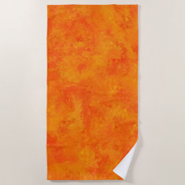 Toalha De Praia Padrão Abstrato Laranja