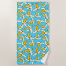 Padrão Colorido de Fruta Tropical de Banana