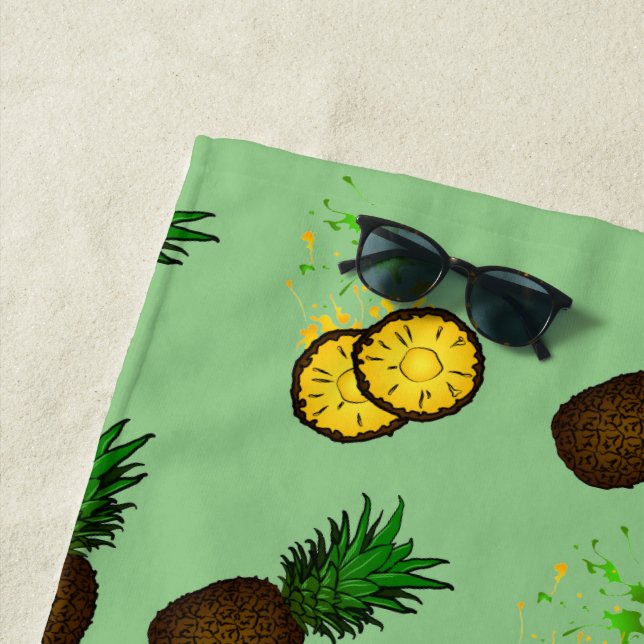 Toalha De Praia Padrão de abacaxi (In Situ)