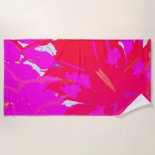 Toalha De Praia Padrão de Abstrato rosa elegante