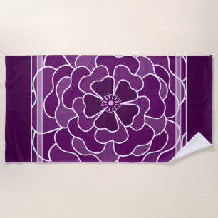 Toalha De Praia Padrão de abstrato roxo escuro