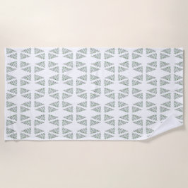 Toalha De Praia Padrão de Árvore de Natal Scandi