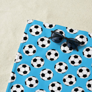 Toalha De Praia Padrão de bola de futebol