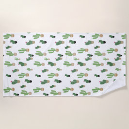 Toalha De Praia Padrão de Cactus Cute