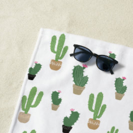 Toalha De Praia Padrão de Cactus Cute