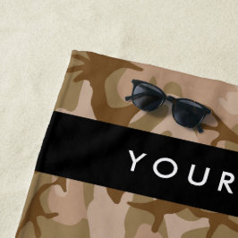 Toalha De Praia Padrão de Camuflagem no Deserto, Seu nome, Persona