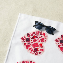 Toalha De Praia Padrão de Confetes Fofo | Presente Personalizado D