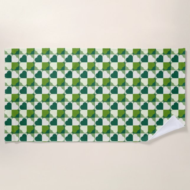 Toalha De Praia Padrão de Dia de Patrick (Frente)