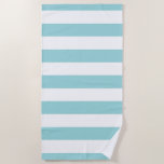 Toalha De Praia Padrão de distribuição branca pastel azul<br><div class="desc">Padrão moderno de listras azul e branca. A cor azul-marmpete é usada para esta toalha de praia. Se precisar de ajuda ou produtos correspondentes,  entre em contato conosco através da nossa loja.</div>