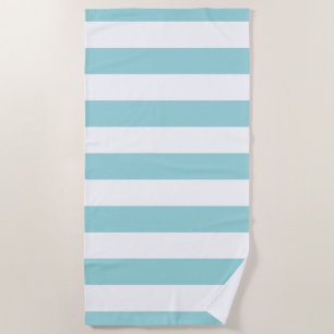 Toalha De Praia Padrão de distribuição branca pastel azul