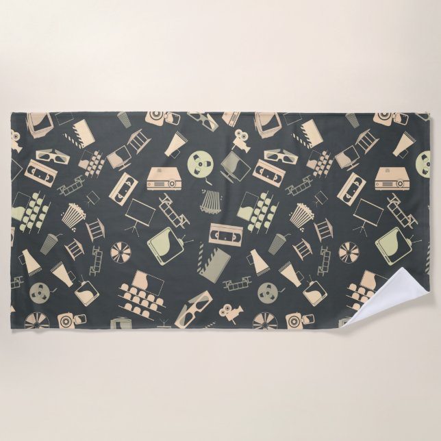 Toalha De Praia Padrão de elementos de película retrorreflectores (Frente)