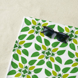 Toalha De Praia Padrão De Folha, Padrão De Folhas, Folhas Verdes