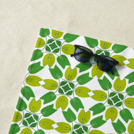 Toalha De Praia Padrão De Folha, Padrão De Folhas, Folhas Verdes