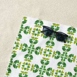 Toalha De Praia Padrão De Folha, Padrão De Folhas, Folhas Verdes