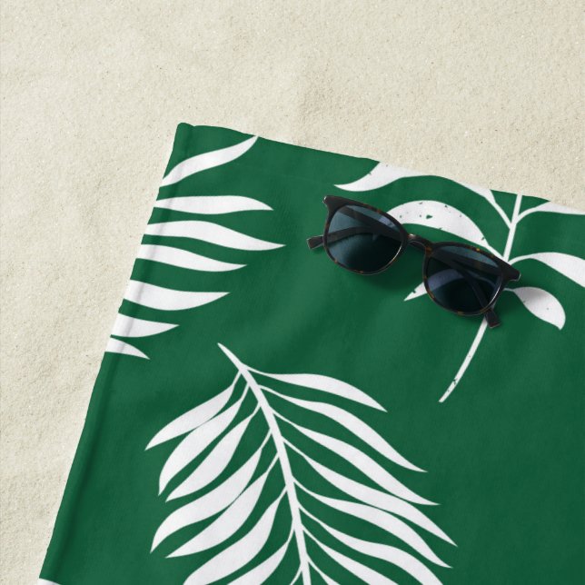 Toalha De Praia Padrão de Folhas 12 (In Situ)