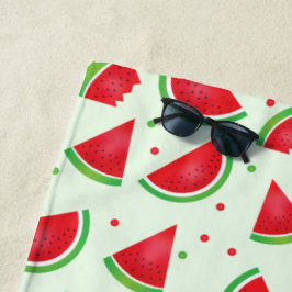 Toalha De Praia Padrão de Fruta de Summertime de Melancia